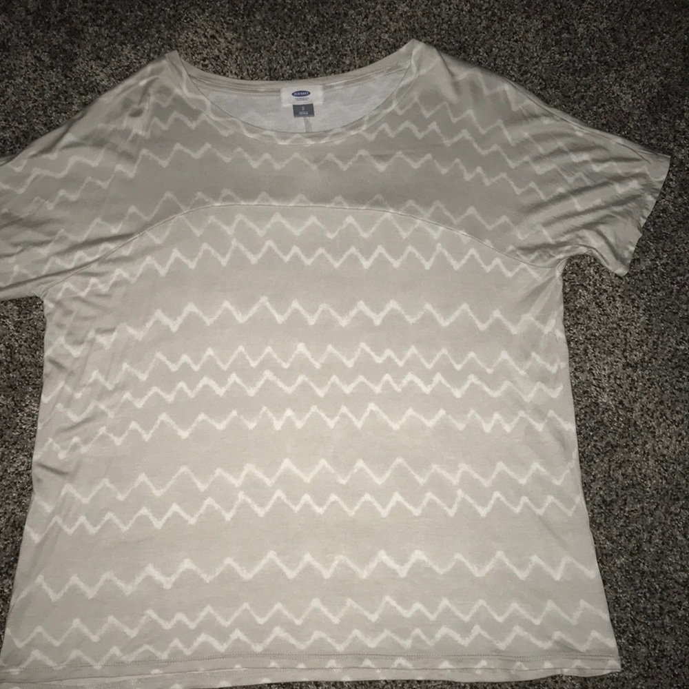 Patterned shirt.